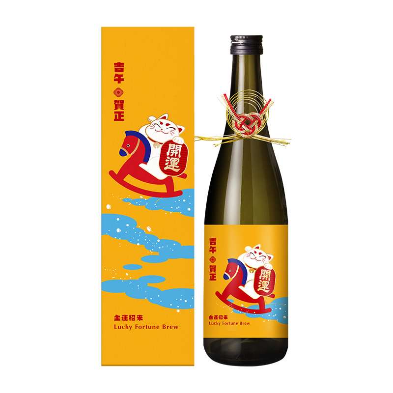 開運 招財貓 吉午純吟 金 720ML